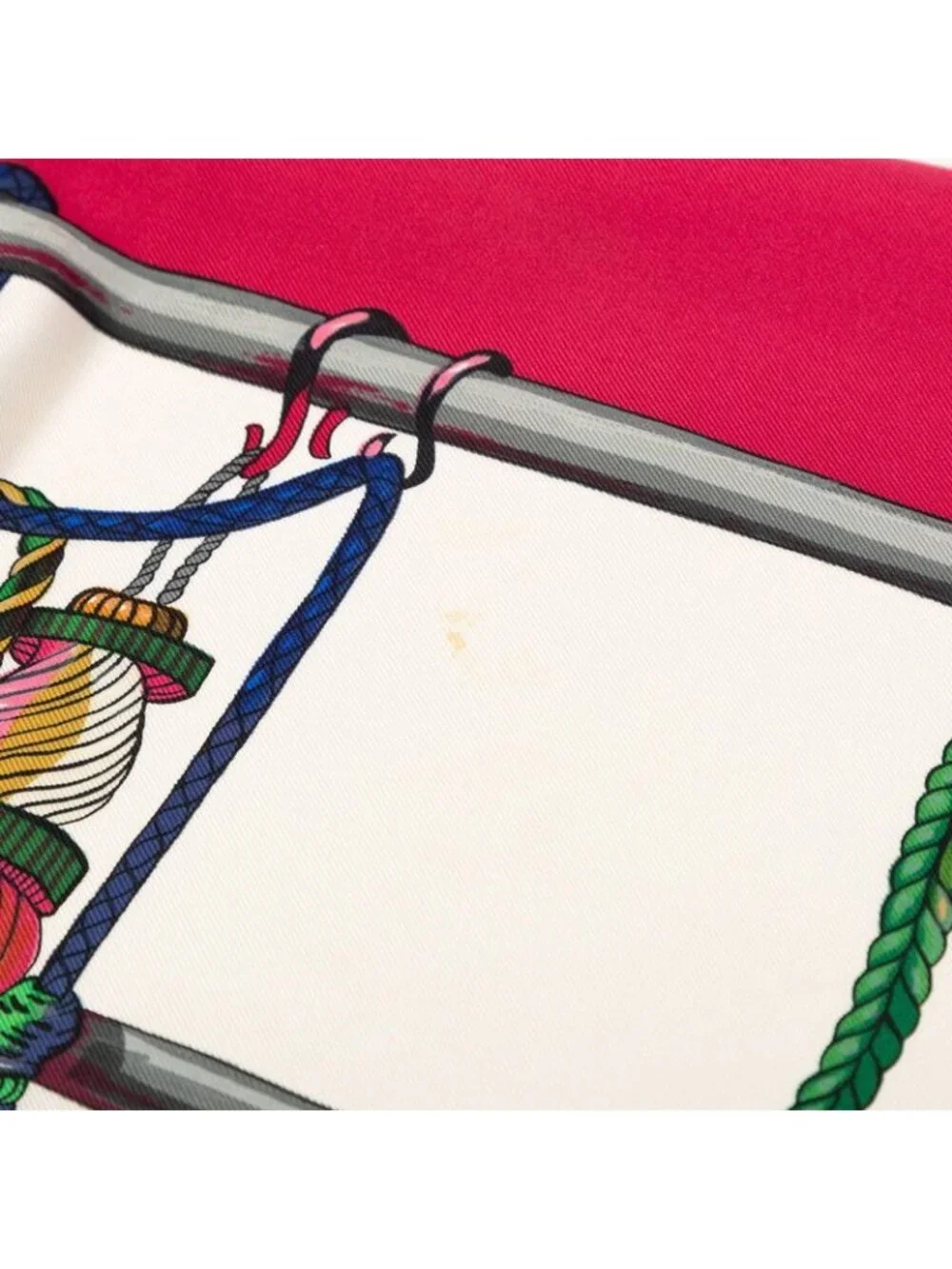 Hermes Carre 90 Pasementerie String Decoration Scarf Pink Multicolor Silk - Picture 6 of 9